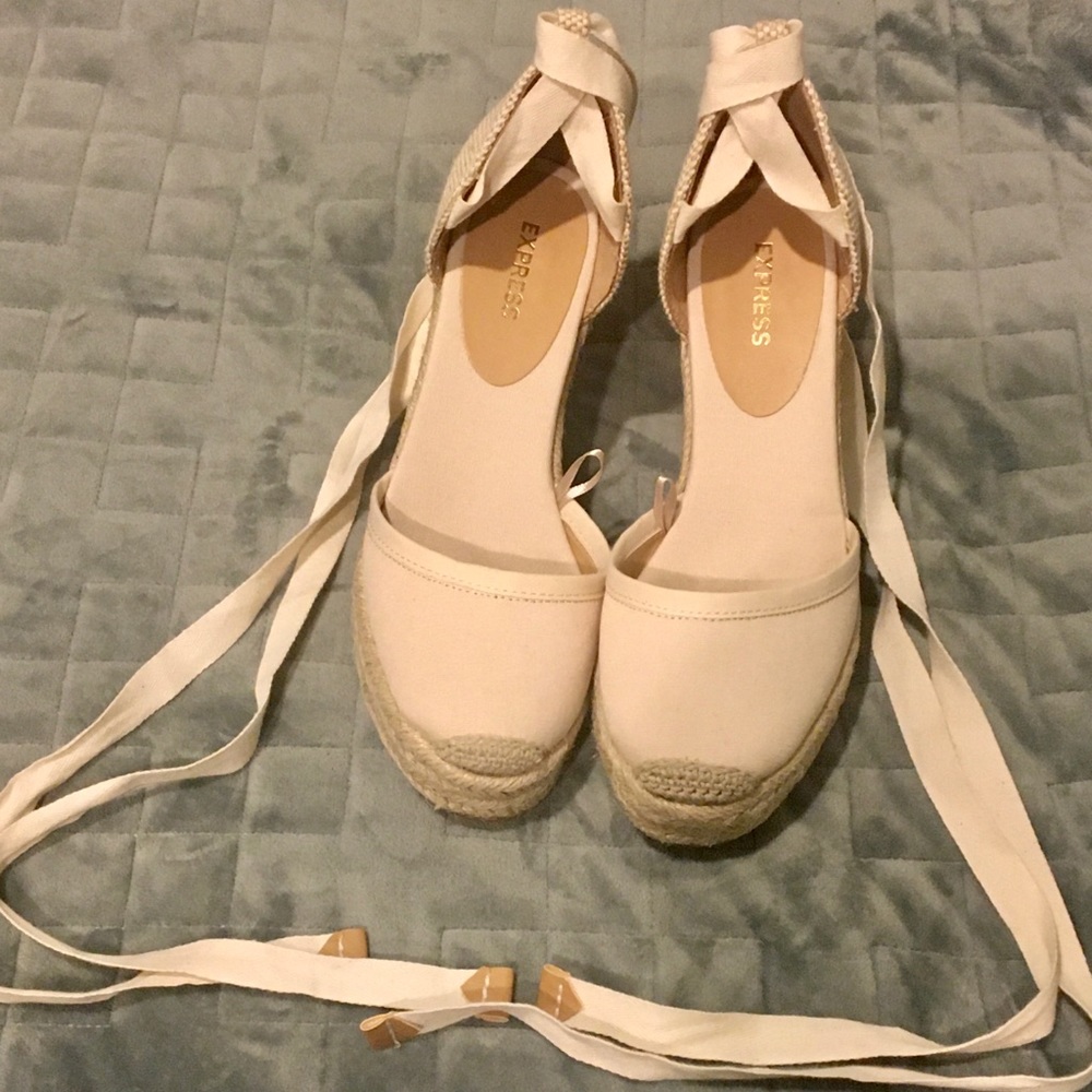 Canvas espadrille wedges